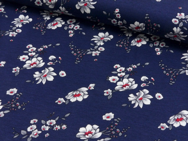 Viskose Druck Blüten