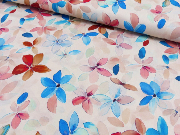 Viskose Druck Blüten