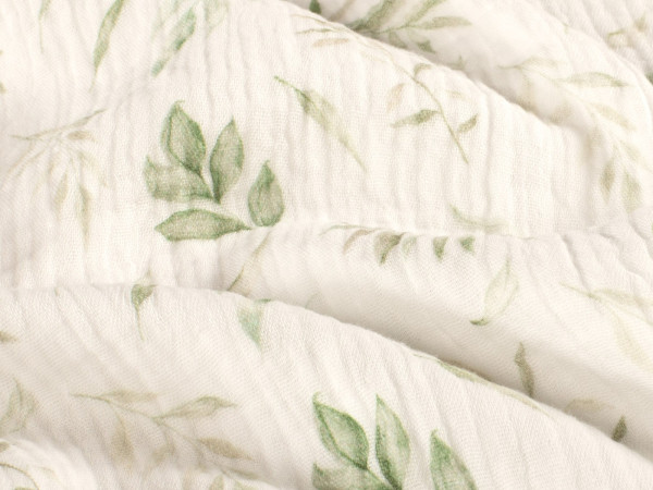 Musselin Double Gauze Digital Druck Blätter