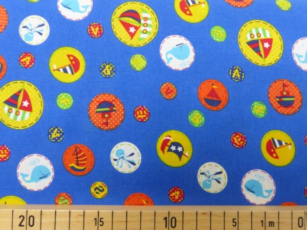 Baumwoll Druck Sea Life