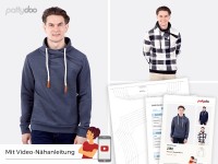Schnittmuster "Jim" Wickelkragen-Sweatshirt by pattydoo Schnittmuster "Jim" Wickelkragen-Sweatshirt by pattydoo