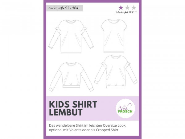 Schnittmuster LEMBUT Kinder Shirt by Nähfrosch