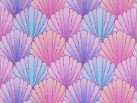 French Terry Digitaldruck Muscheln French Terry Digitaldruck Muscheln