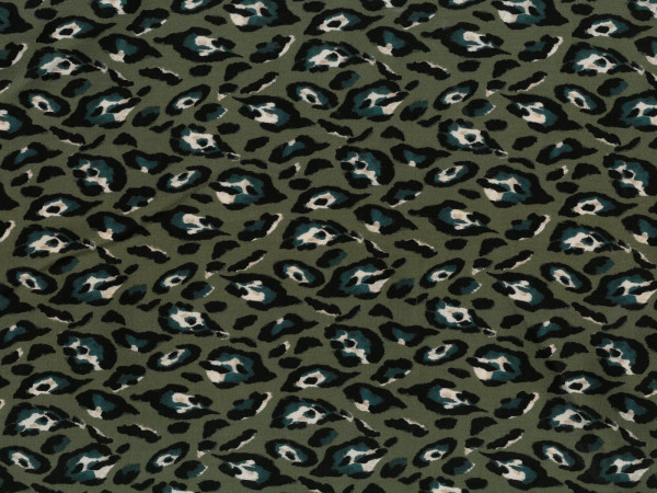 Viskose Twill Druck Leopard