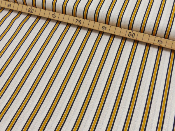 Baumwoll Leinen Druck Streifen 'Italy'