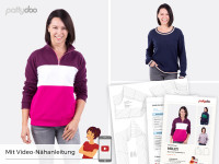 Schnittmuster "Miley" Sweatshirt mit Kragen by pattydoo Schnittmuster "Miley" Sweatshirt mit Kragen by pattydoo