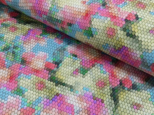 Baumwoll Jersey Digital Druck Flower Mosaic