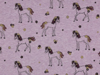 Jersey Melange Glitzer Pferde Jersey Melange Glitzer Pferde