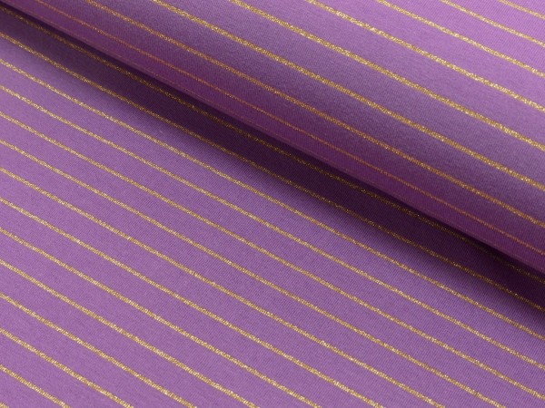 Baumwoll Jersey Lurex Streifen