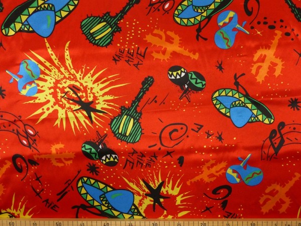 Polyester Satin Druck Mexico