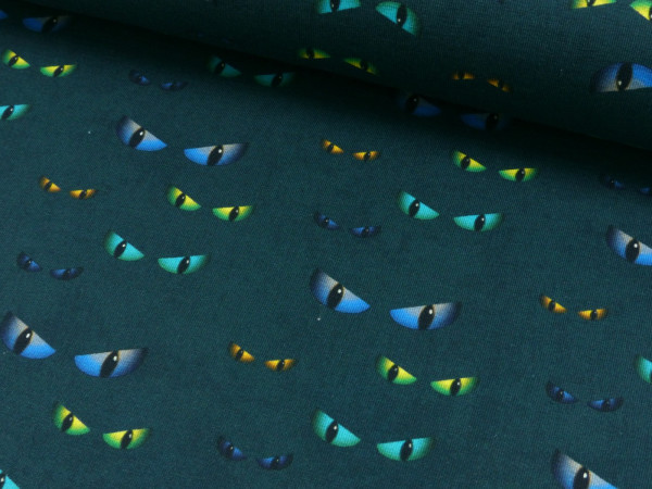 Baumwoll Jersey Digitaldruck Katzenaugen