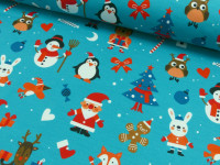 Baumwoll Jersey Druck Happy Winter Baumwoll Jersey Druck Happy Winter