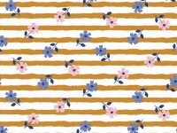 French Terry Druck Blumen Streifen French Terry Druck Blumen Streifen