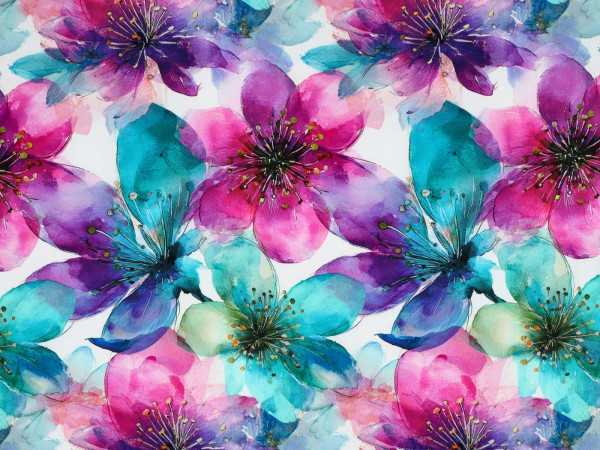 EcoVero Digital Druck Flowers