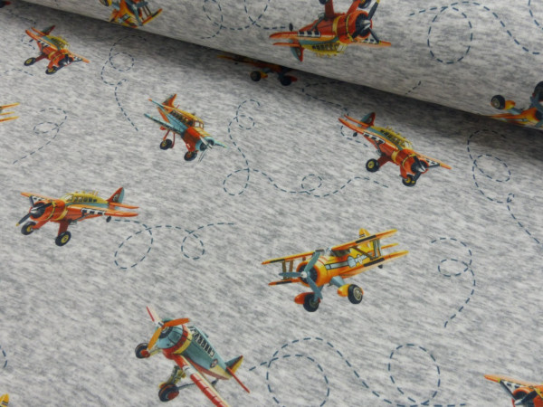 Alpenfleece Druck Flugzeuge
