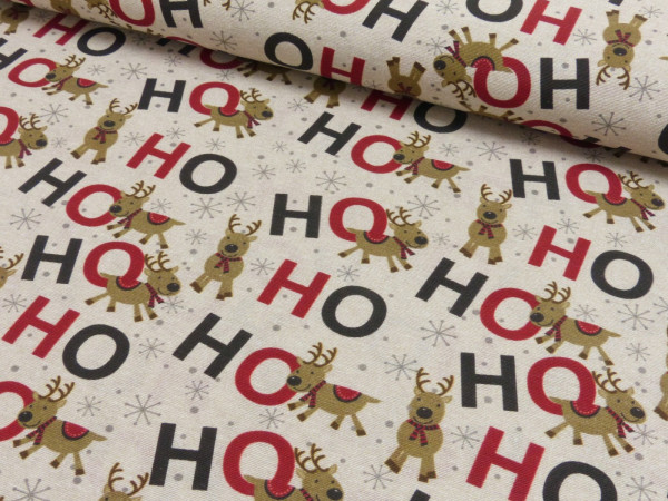 Deko Druck Weihnachten Rentier "Hohoho"