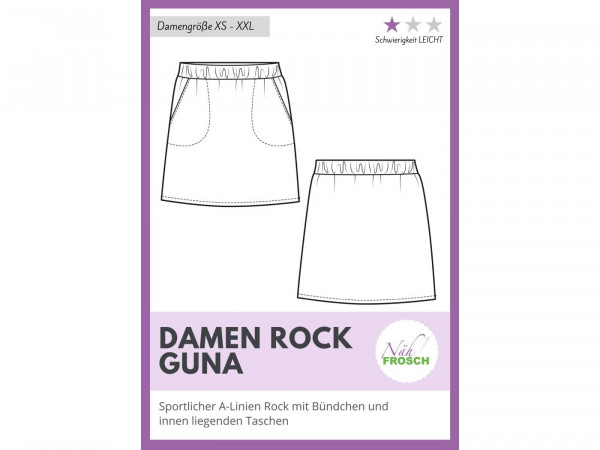 Schnittmuster GUNA Damen Rock by Nähfrosch