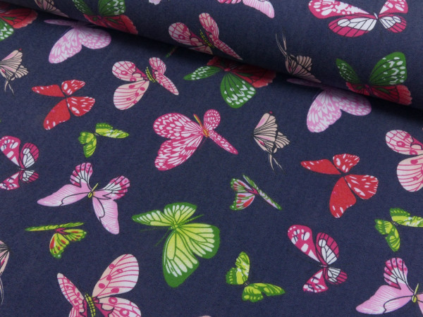 Chambray Druck Schmetterling Butterfly