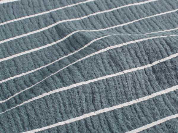 Musselin Double Gauze Druck Streifen