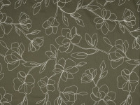 Viskose Leinen bestickt Blumen Viskose Leinen bestickt Blumen