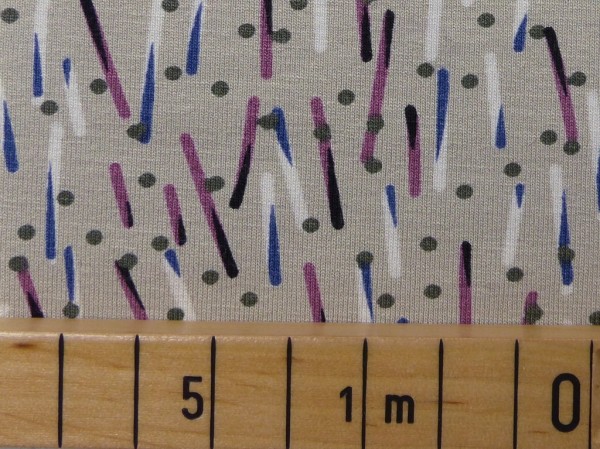 Viskose Jersey Druck Striche
