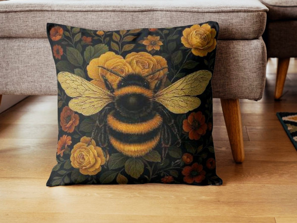 Panel Druck "Abeja" - schwere Webware für Kissen, Taschen etc.