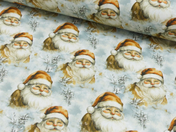 Baumwoll Popeline Weihnachten Weihnachtsmann