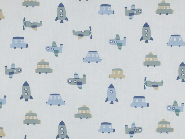 Popelin Druck Fahrzeuge