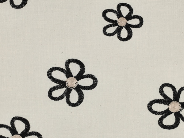 Baumwoll Crinkel Stickerei Flowers