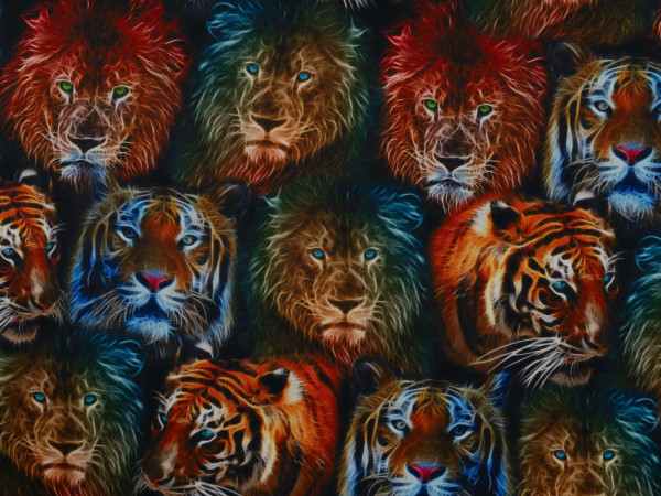 Alpenfleece Druck Löwe