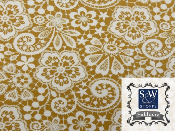 Baumwoll Jersey Druck Lace