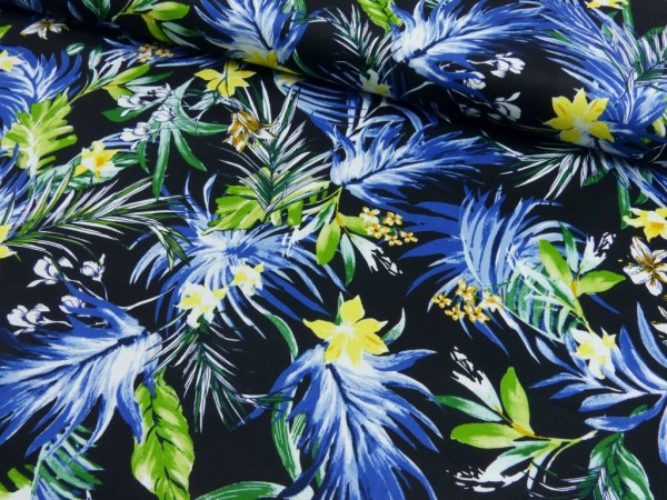 Baumwoll Satin Stretch Druck