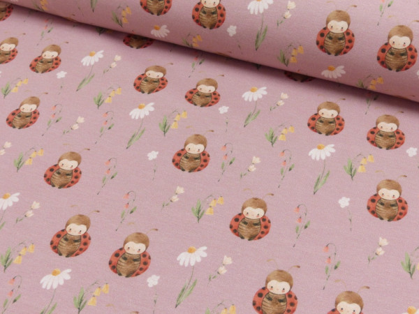 Baumwoll Jersey Digital Druck Marienkäfer Ladybug