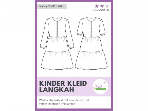 Schnittmuster LANGKAH Kinder Kleid by Nähfrosch