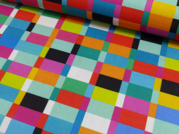 Canvas Digital Druck Colorful Check