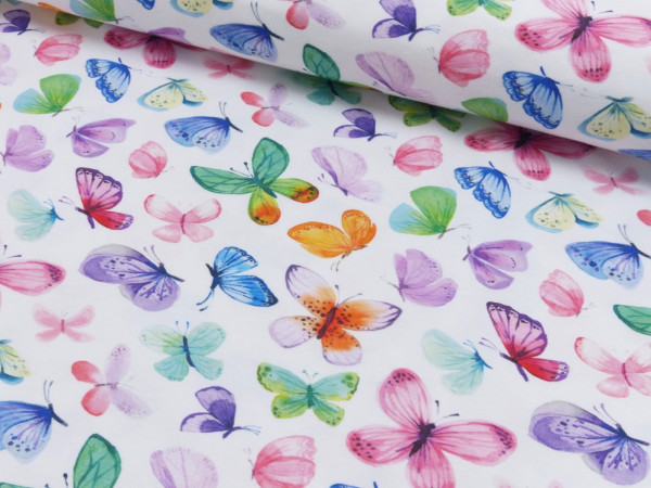 Baumwoll Jersey Digital Druck Schmetterlinge