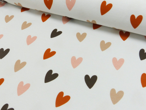 French Terry Digital Druck angeraut - Herzen