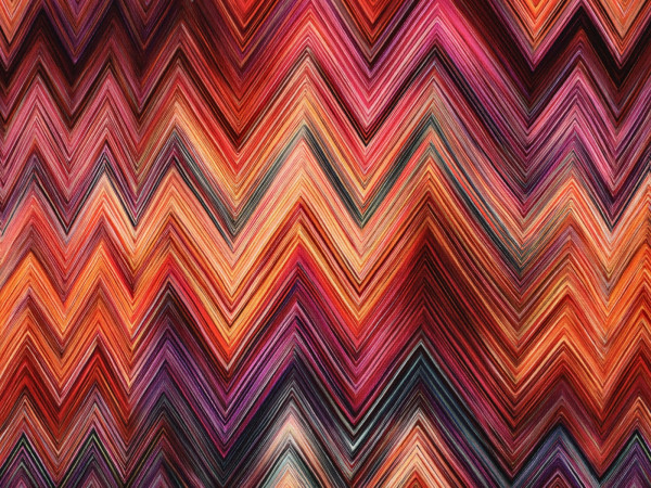 Viskose Digitaldruck Zigzag