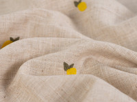 Viskose Leinen Stickerei Zitronen Viskose Leinen Stickerei Zitronen