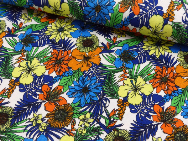 Viskose Jersey Druck Blumen