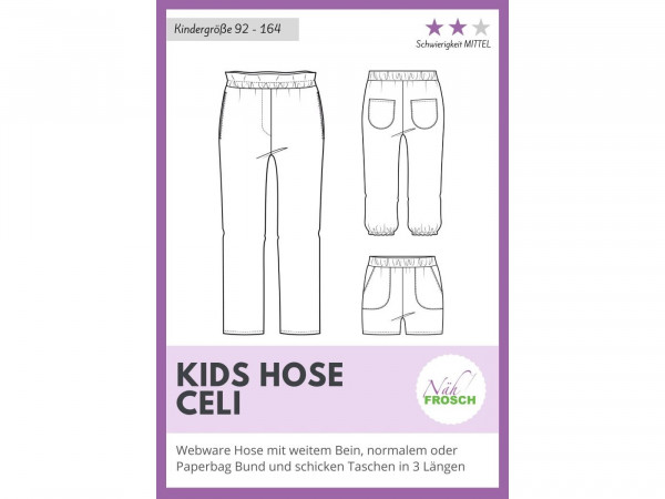 Schnittmuster CELI Kinder Hose by Nähfrosch