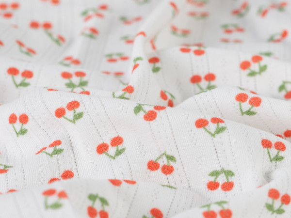 Baumwoll Jacquard Druck Kirschen