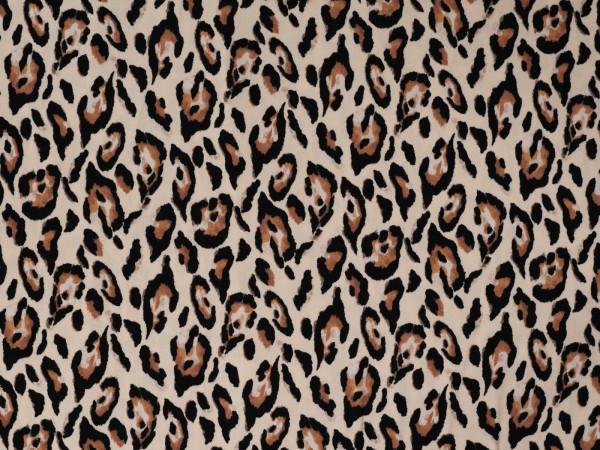 Viskose Twill Druck Leopard