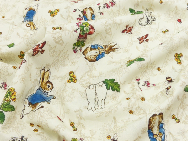 Baumwoll Druck Hase