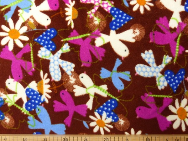 Microfleece Druck Vogel