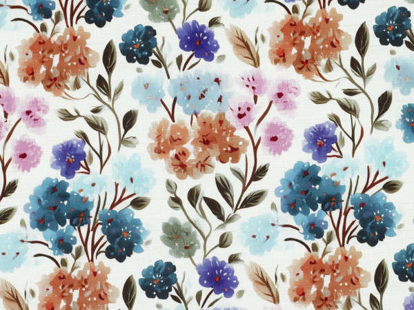 Viskose Digital Druck Flowers