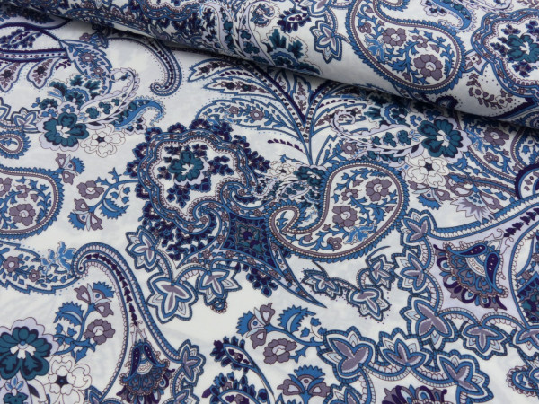 Viskose Digitaldruck Paisley