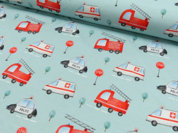 French Terry Digital Druck Little Heroes