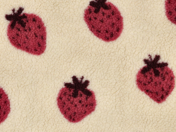 Teddy Jacquard Erdbeeren