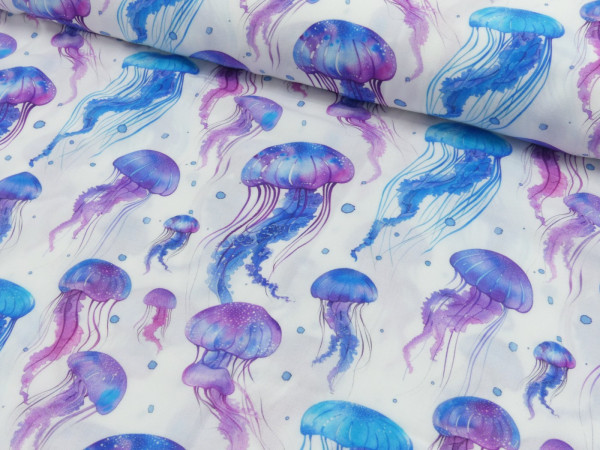 Viskose Digitaldruck Jellyfish